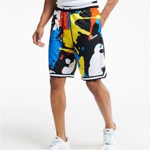 Nike Dri-Fit DNA Multicolor Paint Splatter Basketball Shorts Size M